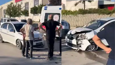 Bursa İnegöl'de otomobiller çarpıştı: 4 yaralı