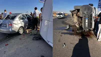 Gaziantep'te otomobil ile minibüs çarpıştı: 5 yaralı