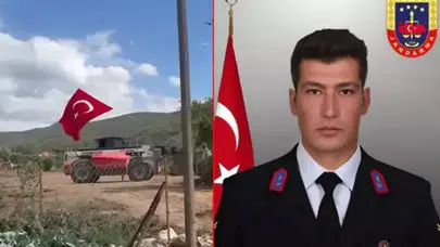 Şehit Kemal Özgür'ün Osmaniye'deki baba evine Türk bayrağı asıldı
