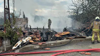 Üsküdar'da gecekondu yangını korkuttu!