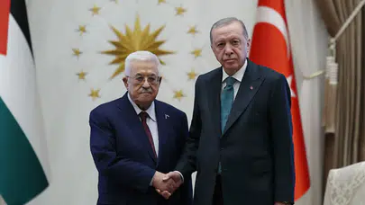 Cumhurbaşkanı Erdoğan, Filistin Devlet Başkanı Abbas ile görüştü
