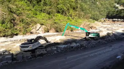 Doğu Karadeniz’de sel sonrası hasar tespiti