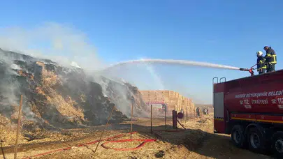 Binlerce ton mısır kül oldu!