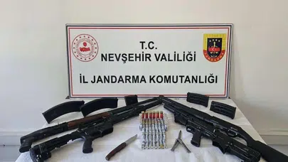 Nevşehir'de jandarmadan operasyon: Evden çok sayıda cephane çıktı