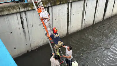 Bakırköy'de su kanalına düşerek yaralanan kişi kurtarıldı
