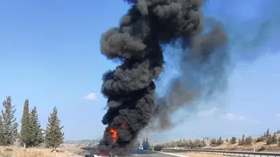 Mersin'de yolcu otobüsü yanarak kül oldu!