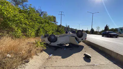 Burdur'da otomobil takla attı: Sürücü yaralandı!