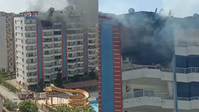 Mersin'de tatil sitesinde yangın paniği!
