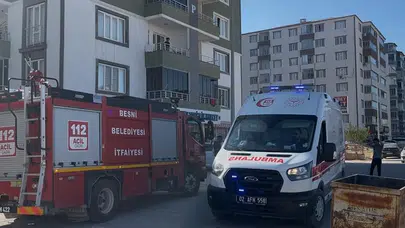 Adıyaman’da doğum günü kutlaması sırasında binada çıkan yangın paniğe neden oldu
