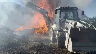 Elazığ'da samanlık yandı!