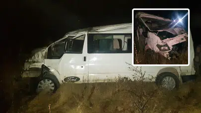 Sakarya'da midibüs tarlaya uçtu: Sürücü yaralandı!