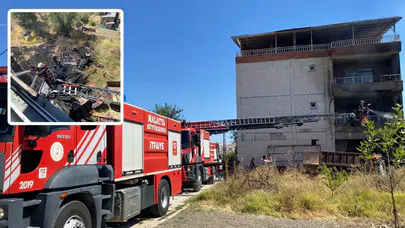 Malatya’da apartmanda yangın paniği!