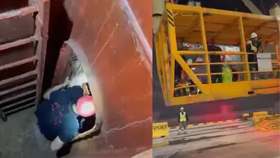 Kocaeli Safiport Limanı'nda bir işçi, gemi ambarına düştü
