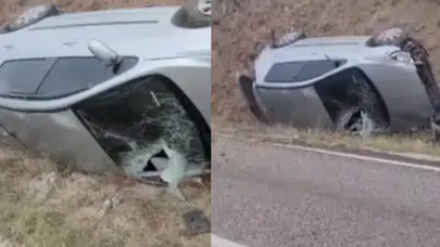 Kastamonu'da feci kaza! Yoldan çıkan otomobil takla attı: 2 yaralı