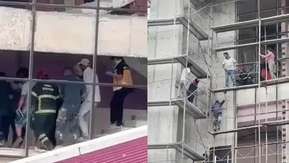 Ordu'da kültür merkezi inşaatında kaza: 1 işçi iskeleden düştü