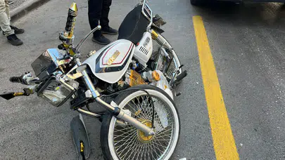 Aydın Efeler’de park halindeki araca motosiklet çarptı: 1 yaralı