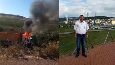 Diyarbakır'da feci ölüm: Takla atan kamyonun sürücüsü yanarak can verdi!