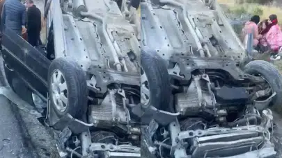 Erzincan-Erzurum sınırında otomobil takla attı: 3 yaralı