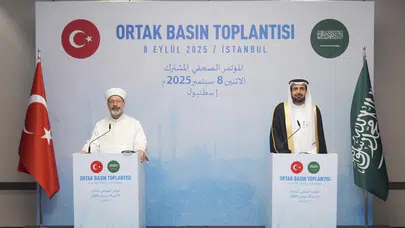 Diyanet İşleri Başkanı Erbaş, Tevfik er-Rabia ile ortak basın toplantısı düzenledi!