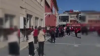 Başakşehir’de okul kantininde yangın!