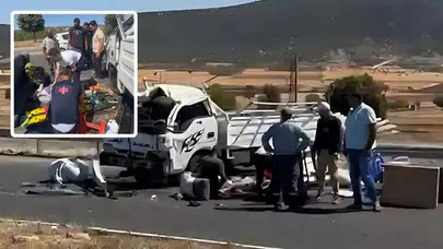 Kahramanmaraş'ta minibüs ve kamyonet çarpıştı: 2 kişi yaralandı!