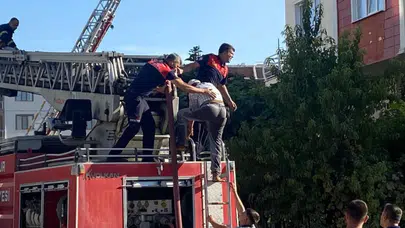 Burdur'da alevlerin arasında kalan işçi kurtarıldı