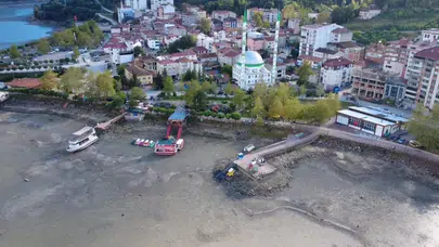 Suat Uğurlu Barajı'nda su seviyesi düştü