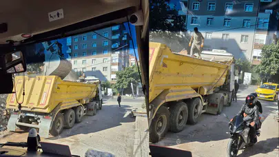 Kartal'da hafriyat kamyonunun kontrolsüz yüklemesi tepki çekti: Güvenlik önlemleri yok sayıldı