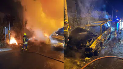 Aydın'da otomobil alev topuna döndü!