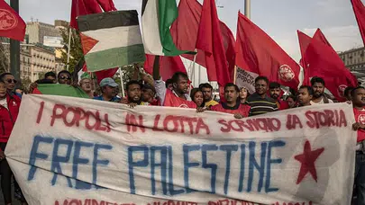 İtalya'da Filistin'e destek eylemi!