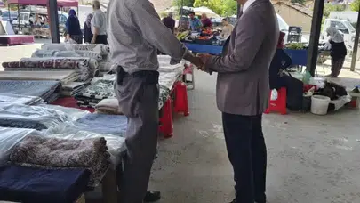 Bilecik Yenipazar Kaymakamı, halk pazarını ziyaret etti
