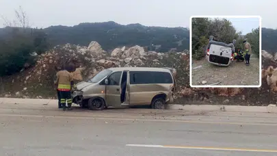 Hatay'da trafik kazası: Araç zeytinliğe uçtu, 6 kişi yaralandı