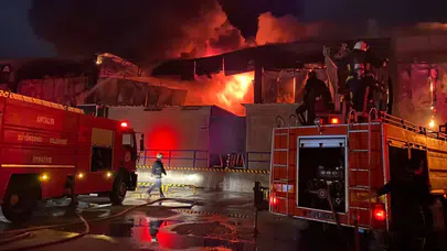 Antalya'da soğuk hava deposunda yangın!