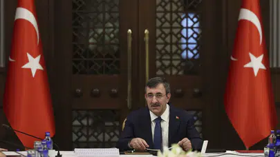 Cumhurbaşkanı Yardımcısı Yılmaz, Türkiye Coğrafi Bilgi Sistemi Kurulu toplantısına katıldı