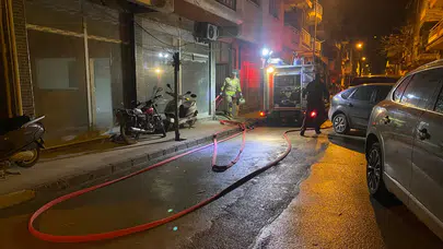 Manisa'da apartmanda korkutan yangın!