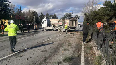 Konya'da ilginç kaza: Refüje çıktı, karşı şeride geçerek durabildi!