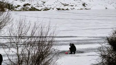 Bulumya Göleti buz pistine döndü