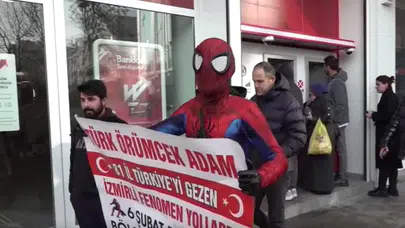 Türkiye'yi gezen 'Örümcek Adam' Van'a ulaştı: 70. ilde çocukların yüzünü güldürdü