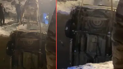 Hakkari Yüksekova'da otomobil köprüden düştü: Yaralılar var