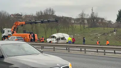 TEM Otoyolu'nda iki araç çarpıştı: 5 kişi yaralandı