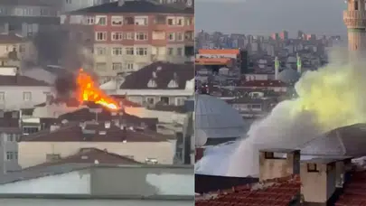 Bahçelievler'de çatı katında yangın: Alevler yan binaya da sıçradı