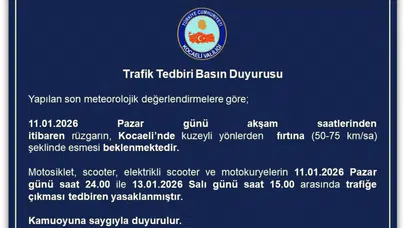 Kocaeli Valiliği motosiklet, scooter ve motokuryelerin trafiğe çıkışını yasakladı