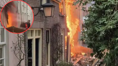 Hollanda'da patlama meydana geldi: Ortalık savaş alanına döndü