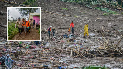 Endonezya'daki heyelanda can kaybı 16'ya yükseldi