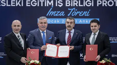 Milli Eğitim Bakanı Yusuf Tekin, Mesleki Eğitim İşbirliği Protokolü'ne katıldı!