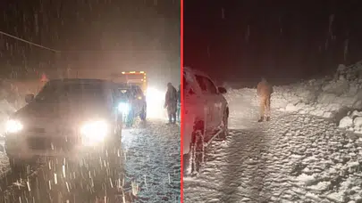 Hakkari'de çığ düştü: Çok sayıda araç yolda mahsur kaldı