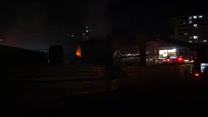 Malatya'da şantiyede korkutan yangın