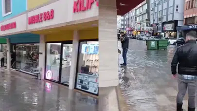 Hatay'da ayakkabıcılar çarşısı göle döndü