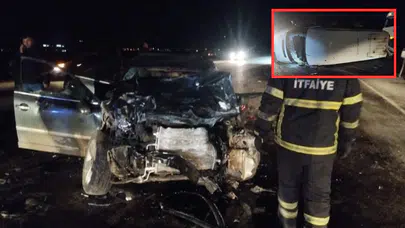 Hatay'da otomobil ile minibüs kafa kafaya çarpıştı: 1 ölü, 6 yaralı