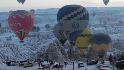 Kapadokya'da balonlar bir hafta sonra yeniden havalandı